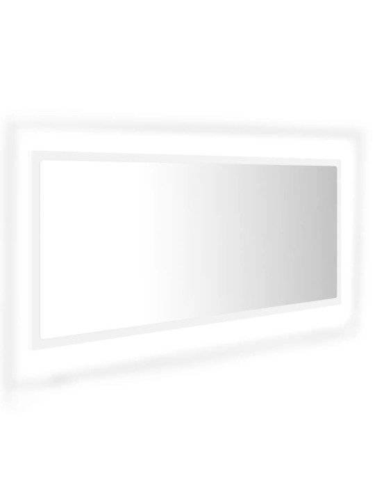 Vannasistabas spogulis, led, balts, 100x8,5x37 cm, akrils