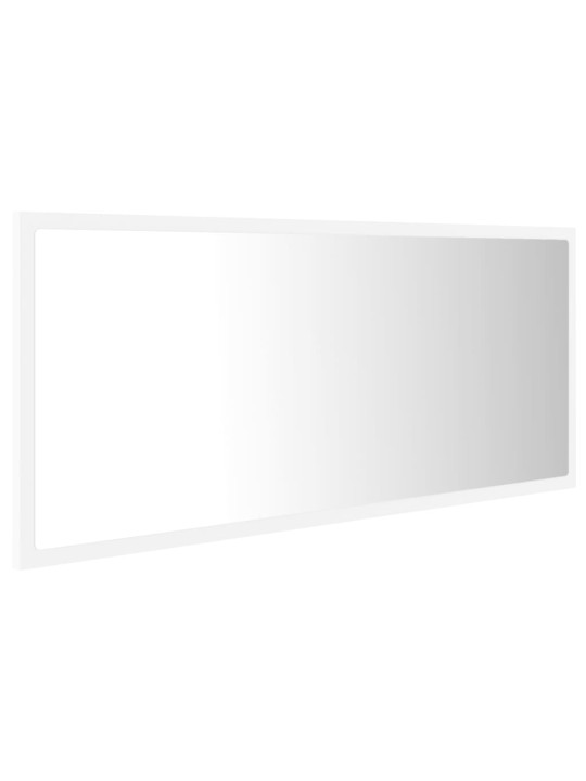 Vannasistabas spogulis, led, balts, 100x8,5x37 cm, akrils