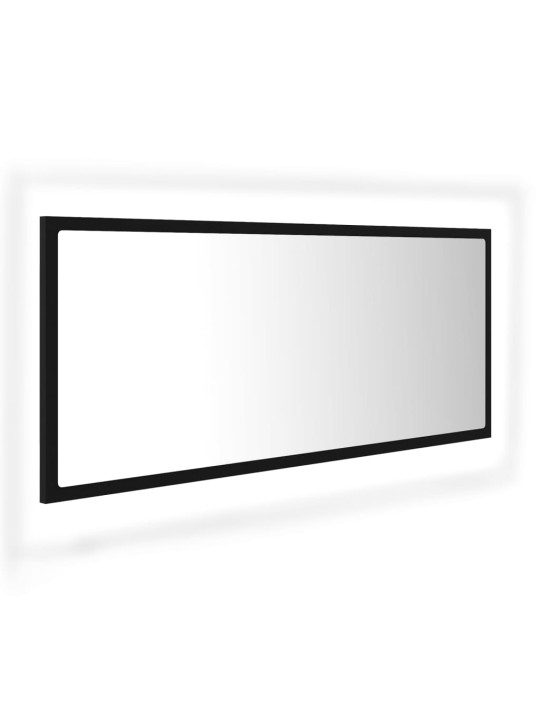 Vannasistabas spogulis, led, melns, 100x8,5x37cm, akrils