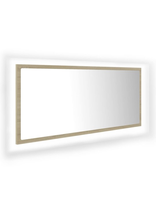Vannasistabas spogulis, led, ozolkoka krāsā, 100x8,5x37, akrils