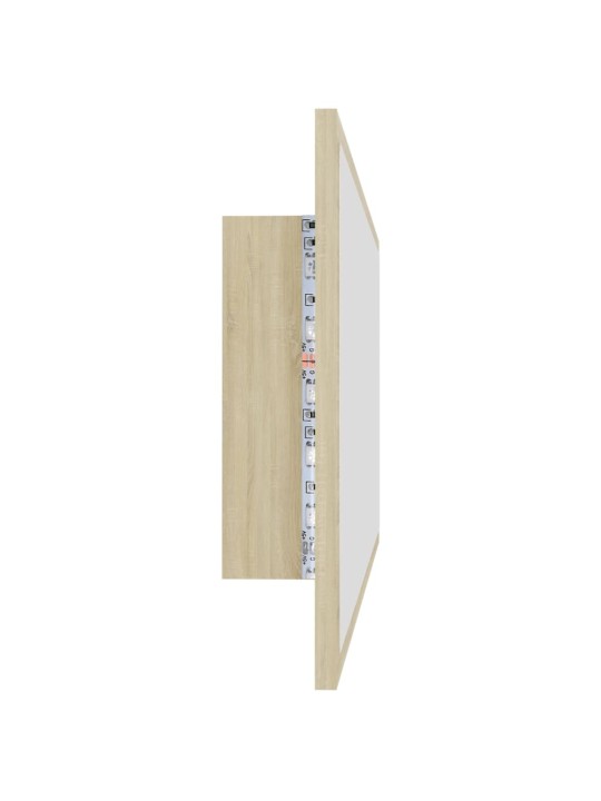 Vannasistabas spogulis, led, ozolkoka krāsā, 100x8,5x37, akrils