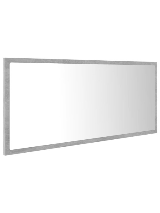Vannasistabas spogulis, led, pelēks, 100x8,5x37 cm, akrils