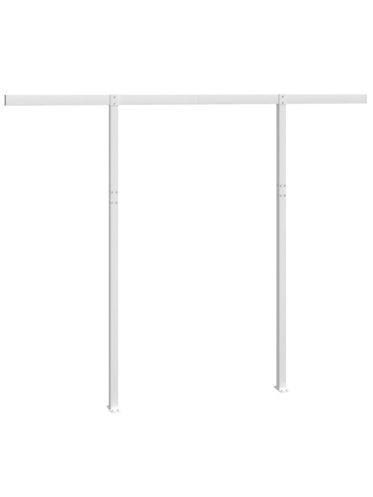 Markīzes stabu komplekts, balts, 300x245 cm, dzelzs