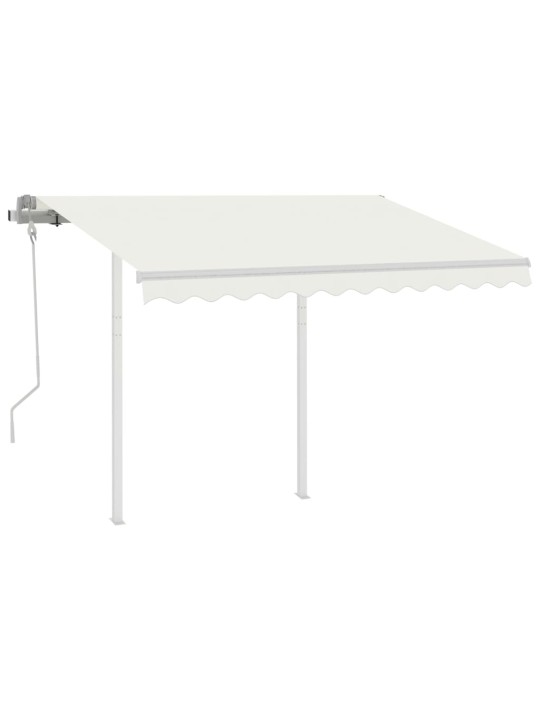 Markīzes stabu komplekts, balts, 300x245 cm, dzelzs