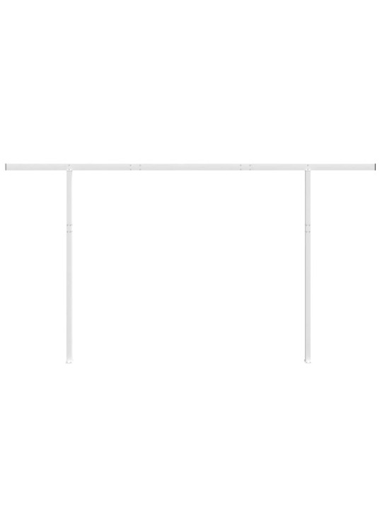 Markīzes stabu komplekts, balts, 450x245 cm, dzelzs