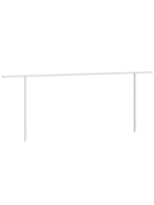 Markīzes stabu komplekts, balts, 600x245 cm, dzelzs