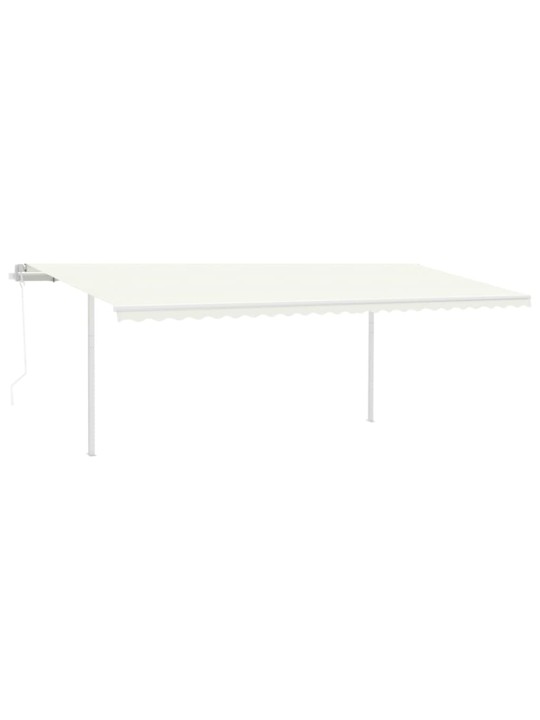 Markīzes stabu komplekts, balts, 600x245 cm, dzelzs