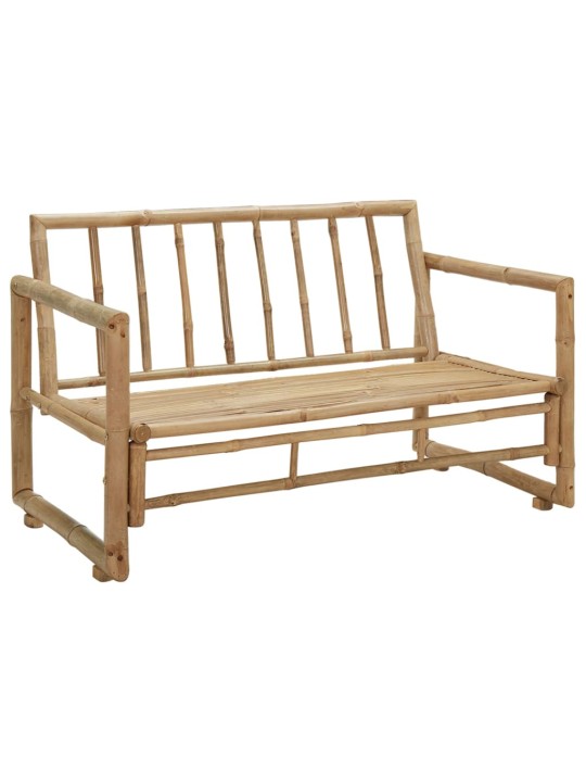 Dārza sols ar spilveniem, 115 cm, bambuss
