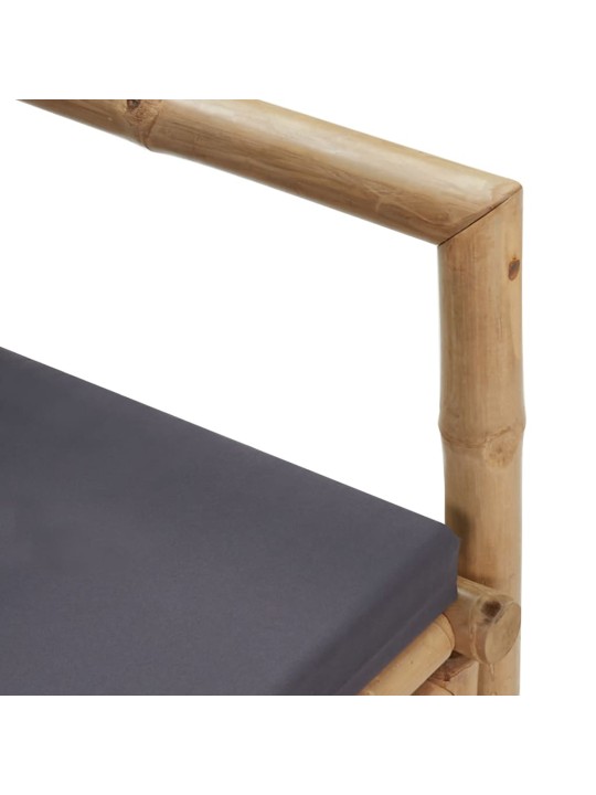 Dārza sols ar spilveniem, 115 cm, bambuss