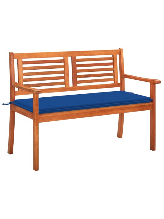 Divvietīgs dārza sols ar matraci, 120 cm, eikalipta masīvkoks