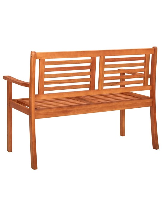 Divvietīgs dārza sols ar matraci, 120 cm, eikalipta masīvkoks