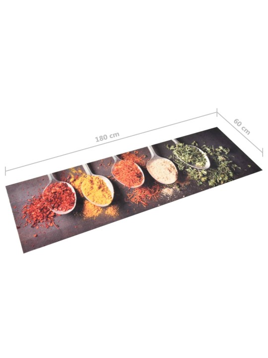 Virtuves paklājs, mazgājams, apdruka ar karotēm, 60x180 cm
