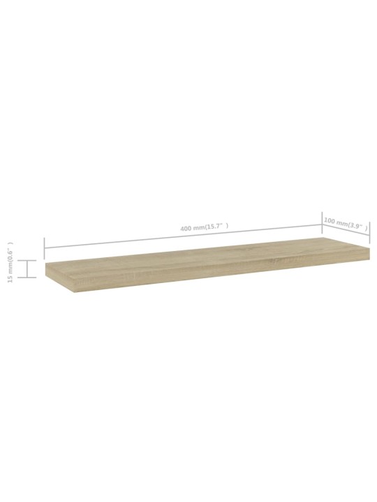 Plauktu dēļi, 4 gab., ozolkoka, 40x10x1,5 cm, inženierijas koks