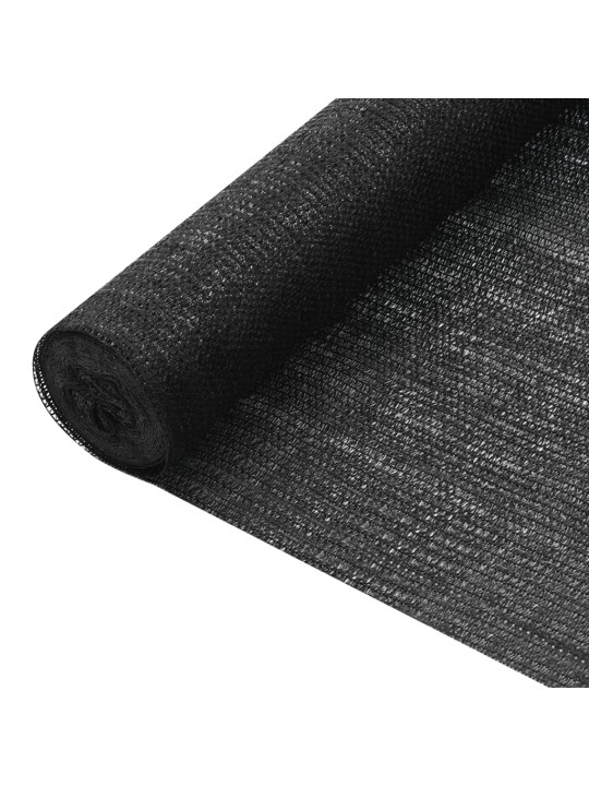 Norobežojošais tīkls, melns, 1x10 m, hdpe, 75 g/m²
