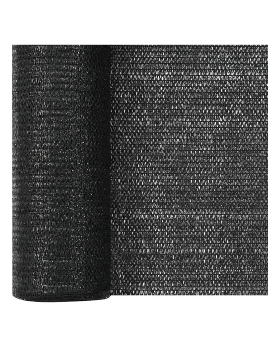 Norobežojošais tīkls, melns, 1x10 m, hdpe, 75 g/m²