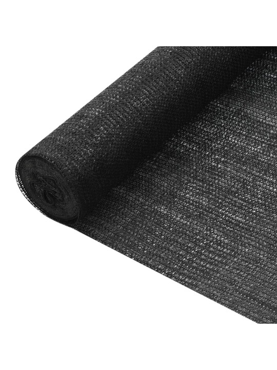 Norobežojošais tīkls, melns, 1x25 m, hdpe, 75 g/m²