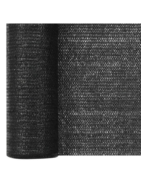 Norobežojošais tīkls, melns, 1x25 m, hdpe, 75 g/m²