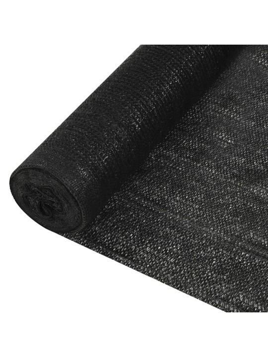 Norobežojošais tīkls, melns, 1,5x25 m, hdpe, 150 g/m²