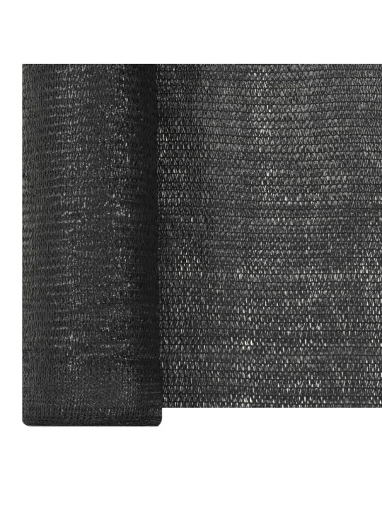 Norobežojošais tīkls, melns, 1,5x25 m, hdpe, 150 g/m²