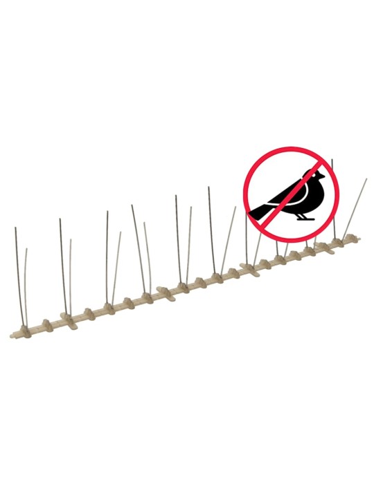Putnu atbaidīšanas radzes, 2 rindas, 20 gab., 10 m, plastmasa