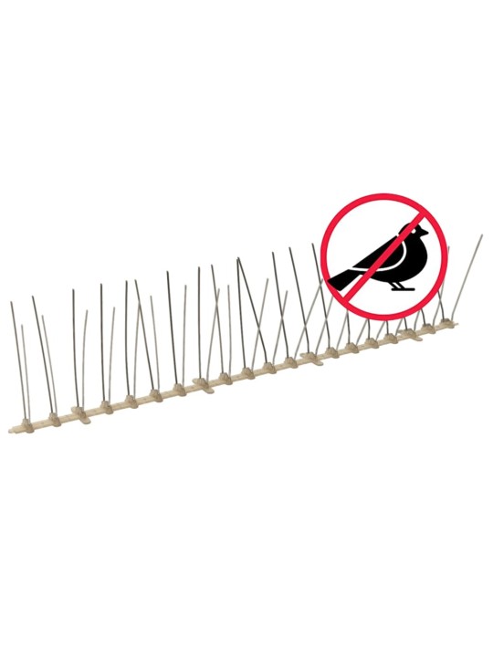 Putnu atbaidīšanas radzes, 4 rindas, 20 gab., 10 m, plastmasa