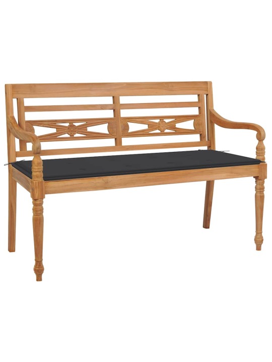 Sols ar antracītpelēku matraci, 120 cm, masīvs tīkkoks
