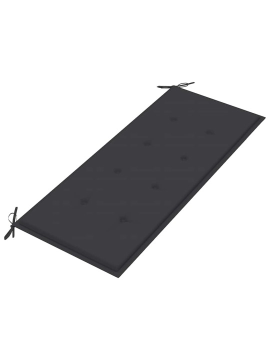 Sols ar antracītpelēku matraci, 120 cm, masīvs tīkkoks