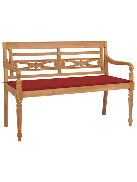 Sols ar sarkanu matraci, 120 cm, masīvs tīkkoks