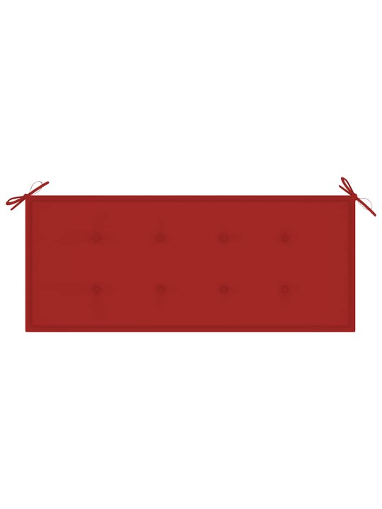 Sols ar sarkanu matraci, 120 cm, masīvs tīkkoks