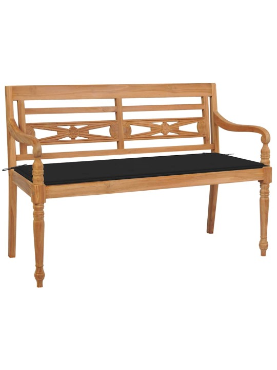 Sols ar melnu matraci, 120 cm, masīvs tīkkoks