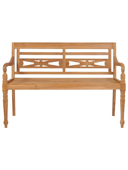 Sols ar vīnsarkanu matraci, 120 cm, masīvs tīkkoks