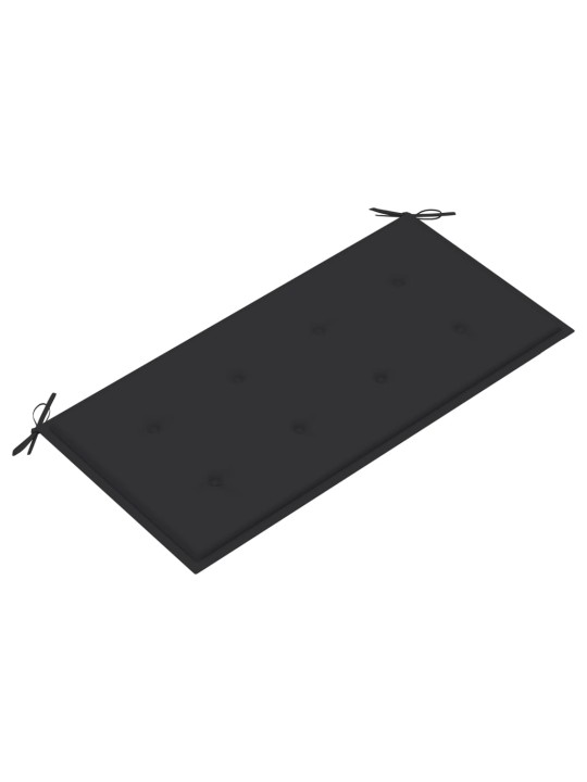 Dārza sols ar antracītpelēku matraci, 112 cm, masīvs tīkkoks