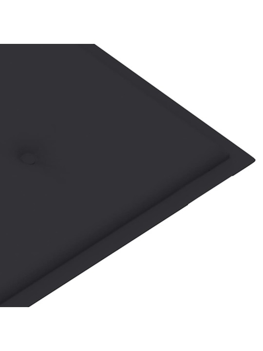 Dārza sols ar antracītpelēku matraci, 112 cm, masīvs tīkkoks