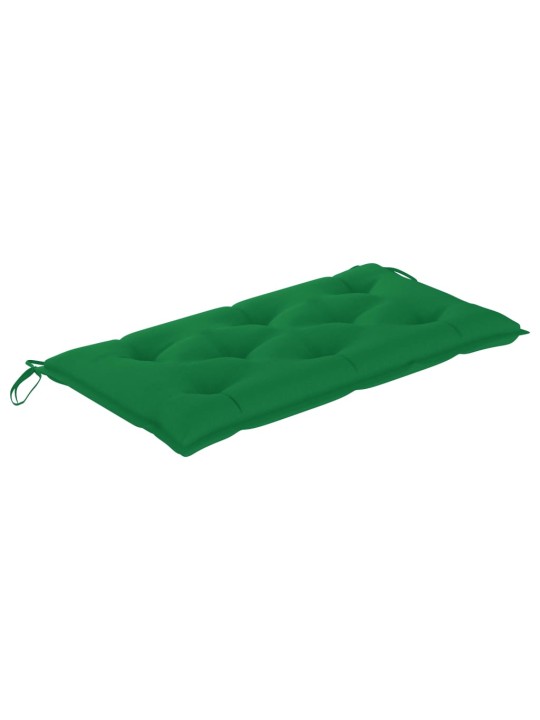 Dārza sols ar zaļu matraci, 112 cm, masīvs tīkkoks
