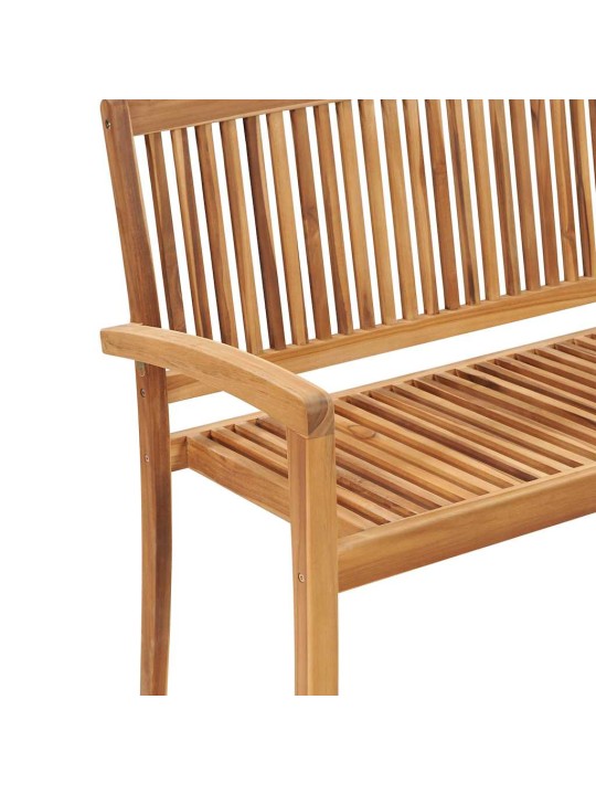 Dārza sols ar matraci, 128,5 cm, masīvs tīkkoks
