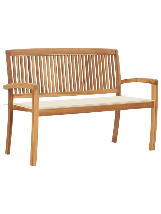 Dārza sols ar matraci, 128,5 cm, masīvs tīkkoks