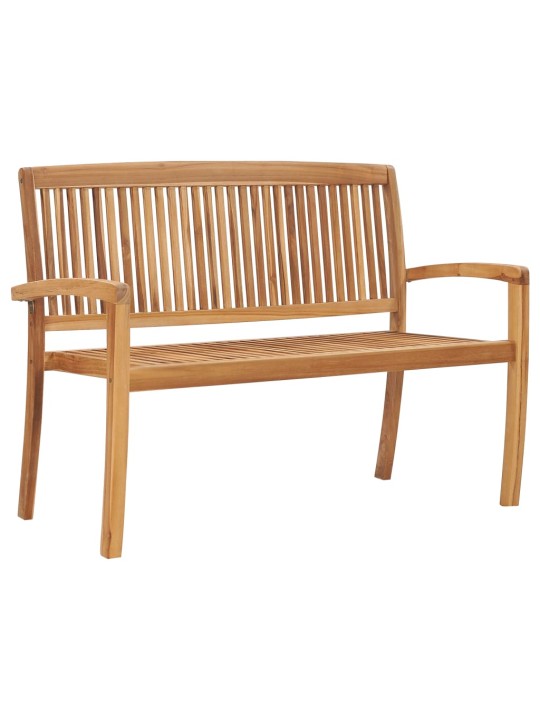Dārza sols ar matraci, 128,5 cm, masīvs tīkkoks