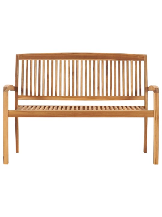 Dārza sols ar matraci, 128,5 cm, masīvs tīkkoks