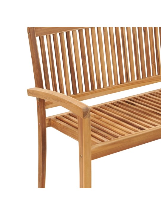 Dārza sols ar matraci, 128,5 cm, masīvs tīkkoks