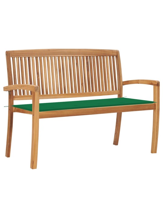 Dārza sols ar matraci, 128,5 cm, masīvs tīkkoks