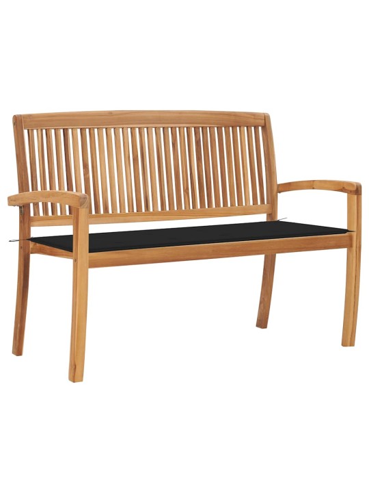 Dārza sols ar matraci, 128,5 cm, masīvs tīkkoks