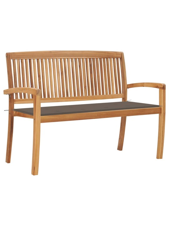 Dārza sols ar matraci, 128,5 cm, masīvs tīkkoks