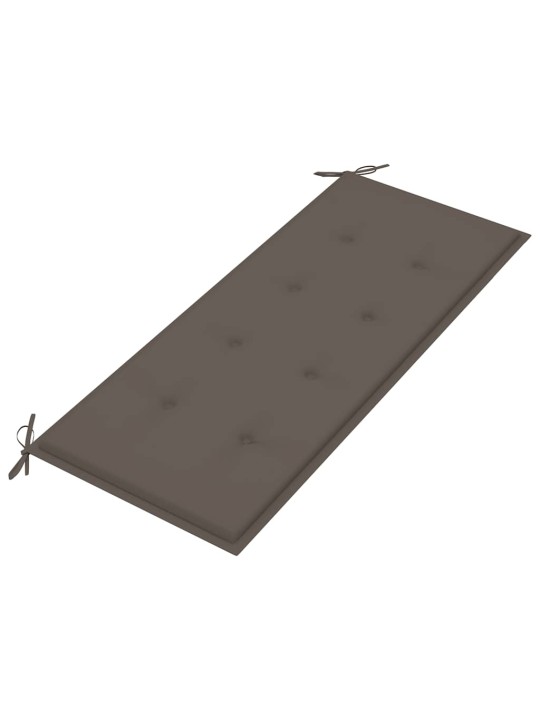 Dārza sols ar matraci, 128,5 cm, masīvs tīkkoks