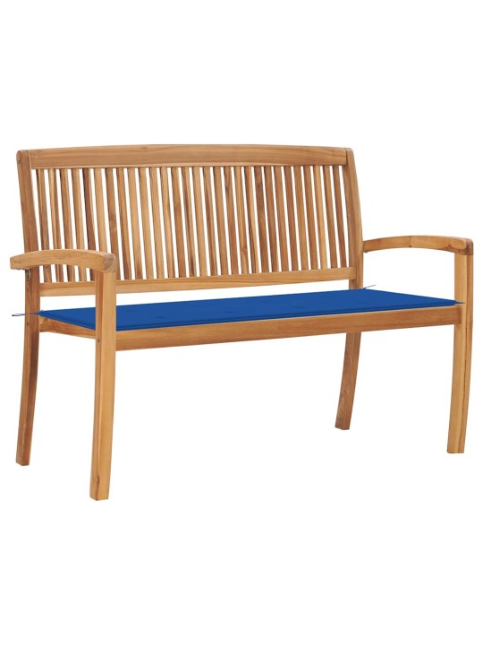 Dārza sols ar matraci, 128,5 cm, masīvs tīkkoks