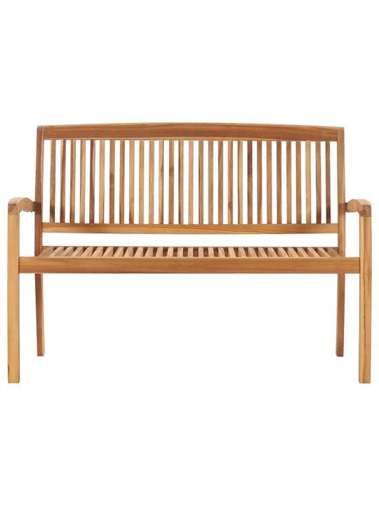 Dārza sols ar matraci, 128,5 cm, masīvs tīkkoks