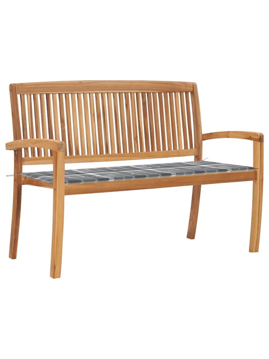 Dārza sols ar matraci, 128,5 cm, masīvs tīkkoks