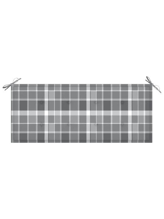 Dārza sols ar matraci, 128,5 cm, masīvs tīkkoks