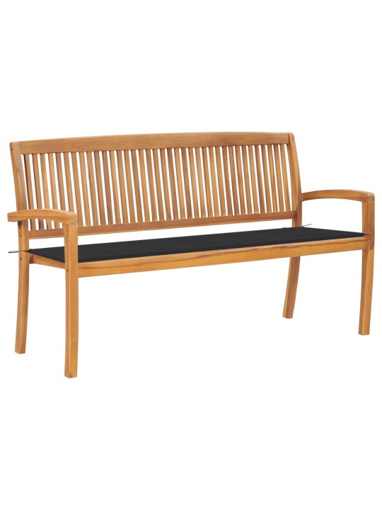 Dārza sols ar matraci, 159 cm, masīvs tīkkoks