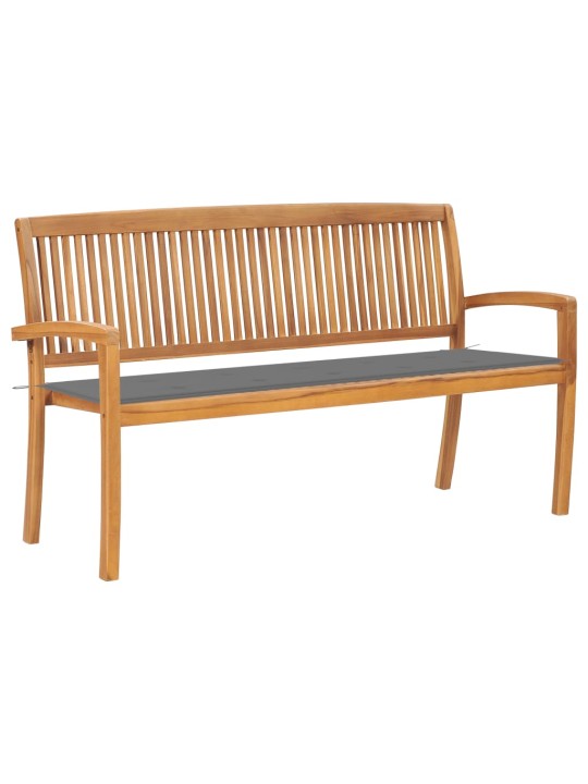 Dārza sols ar matraci, 159 cm, masīvs tīkkoks