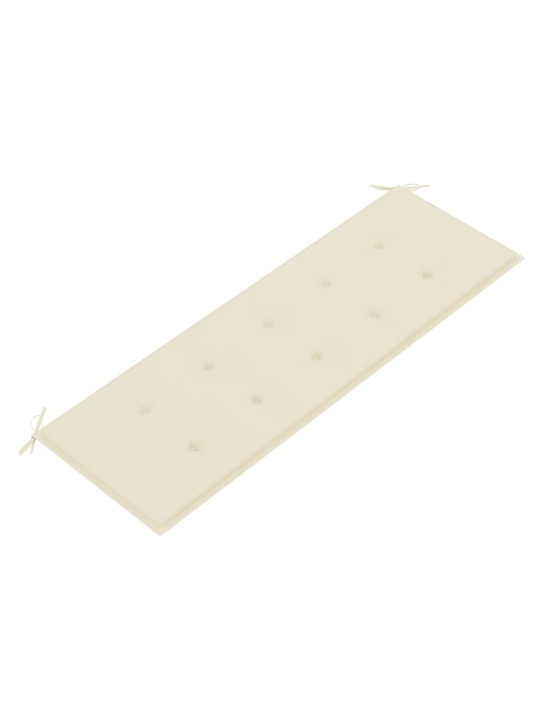 Dārza sols ar matraci, 159 cm, masīvs tīkkoks